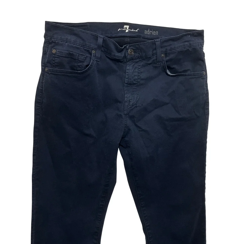 7 For All Mankind Mens Minimalist Dark Academia Adrien Pants 32 Navy Slim Chino